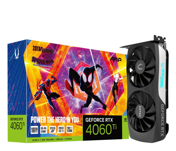 Zotac GeForce RTX 4060 Ti Gaming AMP SPIDERMAN 16GB GDDR6 - 1162040 - zdjęcie